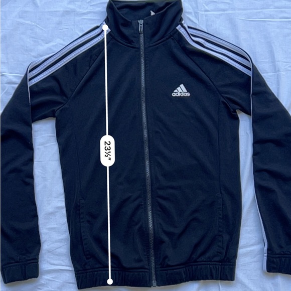 Adidas Zipped Sweatshirt - Black & White - Size S - Picture 6 of 9